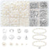 1000Pcs Pearl Beads for Bracelets Making, Pearl Beads for Jewelry Making for Adults, Silver Bracelet Beads DIY Kit, Silver Spacer Beads for Bracel...