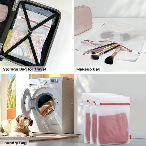 3 Pack Laundry Bag 15.75*11.81in, Mesh Laundry Bags with Sturdy Zipper, Laundry Bags Mesh Wash Bags and Lingerie Bags for Washing Delicates, Delic...
