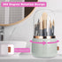Makeup Brush Holder Organizer with Lid,360 Degree Rotatable Dustproof Makeup Brushes Organizer,Suitable for Bathroom Vanity Desktop Lipstick (ligh...