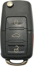 Replacement Key Fob Shell Case fit for VW Volkswagen Jetta Passat Golf Beetle Rabbit GTI CC EOS 4 Buttons Keyless Entry Remote Key Housing with Un...