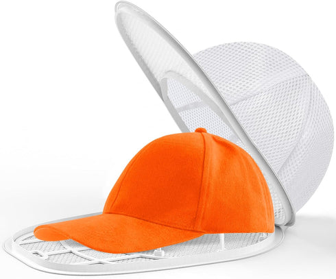 Hat Washer for Washing Machine,Hat Cleaner for Baseball Caps with Frame Cage and Mesh (1Pack white with mesh)...