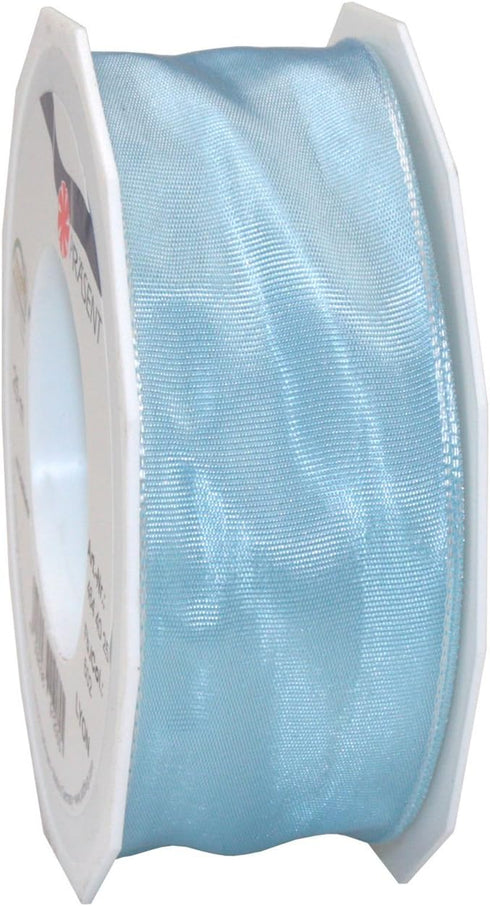 Morex Ribbon French Wired Lyon Fabric Ribbon, 1-1/2-Inch by 27-Yard, Light Blue (46440/25-602)...