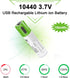 4 Pack Rechargeable 10440 Batteries, Lithium 10440 Batteries?Not AAA Batteries? Rechargeable Lithium Ion 3.7 Volts 10440 Battery with 4 in 1 USB T...