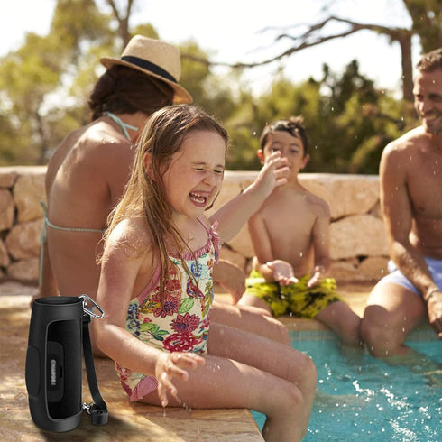 Silicone Case Cover for JBL Charge 4 Portable Waterproof Wireless Bluetooth Speaker, Travel Gel Soft Skin,Waterproof Rubber Carrying Pouch with St...