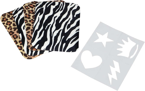 SINGER Fabric Iron-On Patches Animal Print Set with Stencil, Set of 4...