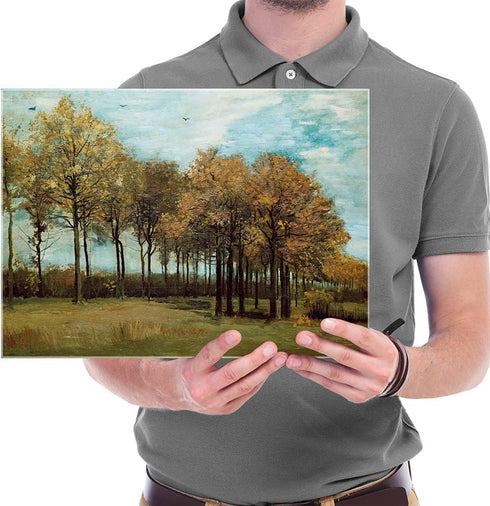 Wieco Art Autumn Landscape 1885 Canvas Prints of Vincent Van Gogh Art Famous Paintings Reproduction Tree Forest Pictures Artwork Wall Art for Home...