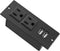 Recessed Power Strip, Black Desktop Power Grommet Socket with Furniture, 2 AC Outlets & 2 USB Ports for Conference Desk,Kitchen,Office,Home,Hotel ...