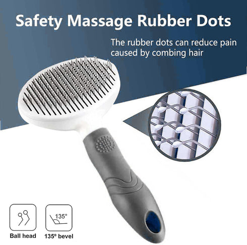 Cat Grooming Brush, Self Cleaning Slicker Brushes for Dogs Cats Pet Grooming Brush Tool Gently Removes Loose Undercoat, Mats Tangled Hair Slicker ...