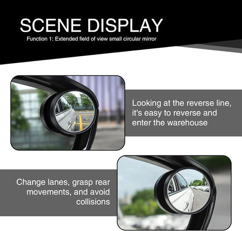 2 PCS Car Rearview Mirror Auxiliary Accessories, 6.69In x 2.16In Waterproof ABS Glass Vehicle Rearview Mirror Rain Eyebrow, Universal Automotive R...