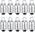 Honoson 10 Pieces E10 LED Bulbs 3 Volt Miniature Flashlight Bulbs E10 Replacement Bulbs Mini Lamps Cool White...