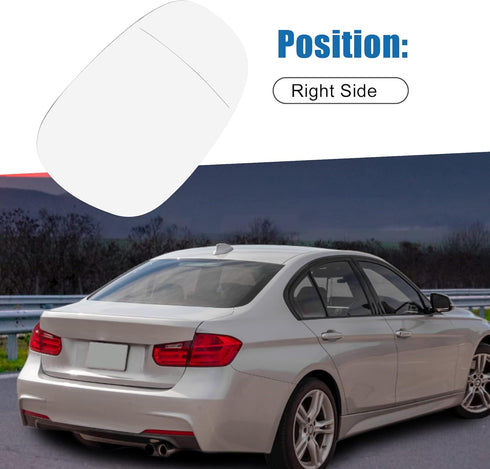 Car Heated Right Passenger Side Mirror Glass Replacement with Backing Plate for BMW 328i XDrive 2009-2013...