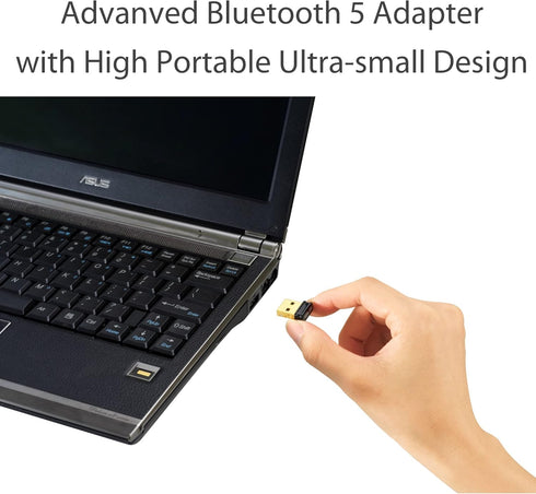 ASUS USB-BT500 Bluetooth 5.0 USB Adapter with Ultra Small Design, Backward Compatible with Bluetooth 2.1/3.x/4.x...