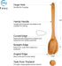 FAAY Teak Wooden Utensils, Healthy Spoon and Spatula Handcraft from High Moist-Resistance Teakwood for Non Stick Cookware (Corner Spoon - Right Ha...