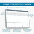 Clear Mind Concepts® Weekly Planner Desk Pad – Tear-Off, Undated, 52 Sheets, 11.3in x 16.5in – Boost Your Productivity with Thick Paper for Home, ...
