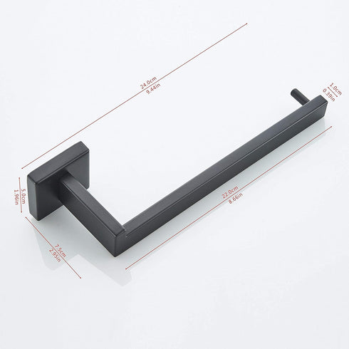 JunSun Square Towel Holder Stainless Steel Contemporary Towel Ring Hand Towel Holder Bathroom Hardware Modern Design Bathroom Towel Ring Towel Bar...