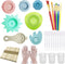 Allazone 37 PCS Acrylic Pouring Art Supplies Kit Acrylic Pouring Strainers Set, 7 PCS Plastic Silicone Paint Pouring Strainers Painting Tools Kits...