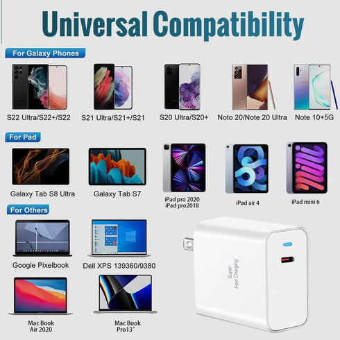 Super Fast Charger, 45W USB-C Wall Charger for Samsung Galaxy Z Fold 4/Z Flip 4/S22 Ultra/S22/S22+/S21 Ultra/S21/S21+/Note 20 Ultra/Note 10 Plus/Z...