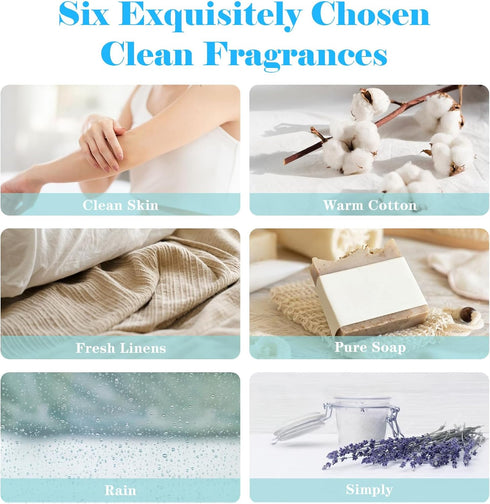 AmaKane Fragrance Oils Clean Set, 6 Premium Soap & Candle Making Scents, Essential Oils for Laundry, Fresh Linen, Clean Skin, Warm Cotton and More...