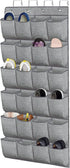 homyfort Over the Door Shoe Organizer,Hanging Shoe Rack Storage Holder with 24 Extra Large Fabric Pockets for Closet,Men Sneakers,Women High Heele...