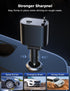 SUPERONE Retractable Car Charger for iPhone with Dual Lightning Cables, 4 in 1 USB C Car Charger Adapter with PD 60W Fast Charging Compatible with...