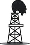 Innovative Fabricators, Inc. American Steel Oil Derrick Petroleum Industry Cake Topper, Centerpiece, Ornamental Metal Figurine - 7 Inch - Made in ...
