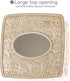 Creative Scents Victoria Tissue Box Cover Square – Beige Tissue Holder for Bathroom - Decorative Tissue Box Holder with Durable Bottom Slider - Bo...