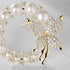 Wreath Brooch Natural Pearl Butterfly Scarf Buckle Pin Empty Holder Accessories Wedding Corsage, White Pearl (X2263-1-230)...