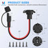 MICTUNING 1FT 14 AWG SAE Socket Sidewall Port to Male Plug 12V-24V Power Cord Quick Connector Extension Cable Harness, Waterproof Dust Cap, for Au...