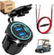 10L0L Golf Cart Quick Charge QC 3.0 Dual USB Charger Socket, 12V-24V USB Outlet for Yamaha EZGO Club Car, 12V Input Double USB Ports with DIY Car ...