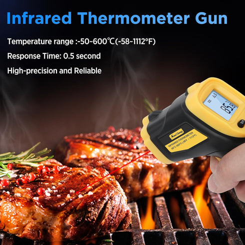 Infrared Thermometer Laser Temperature Gun -58? to 1112? with Adjustable Emissivity & Max and Min Measure Laser Digital IR Thermometer Gun Temp IR...