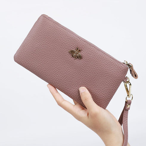imeetu Women's Wristlet Clutch Purse Leather Cell Phone Wallet Handbag with Wrist Strap...