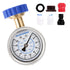 MEASUREMAN 2-1/2" Water Pressure Gauge Kit 6 Parts Kit, Lead-Free Brass, 2-1/2" dial, 0-200 Psi?Glycerin Filled,3/4" Hose Thread, Plus 5 Adapters...