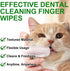 Teeth Cleaning Wipes for Dogs & Cats, Reduces Plaque & Freshens Breath Finger Wipes, Disposable Gentle Cleaning & Gum Care Pet Wipes (50PCS-Finger...