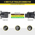 Oyviny 4 Way Flat Trailer Extension Coiled Cable 5 Feet 4 Pin Male and Female Wiring Harness 18AWG 60" Stretchable Coiled Extension Wiring Cable w...