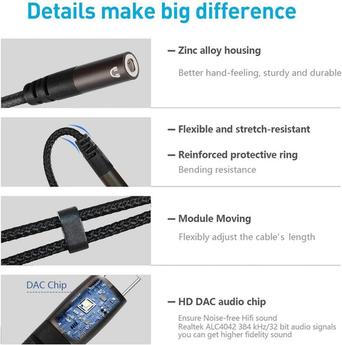 USB C Microphone Adapter, USB Type C to 3.5mm Combo Headphone Jack Audio Mic Adapter Y Splitter for Mac Book Pro, i-Pad Pro 2018/2020, OnePlus 7 P...