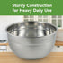 Tovolo Stainless Steel Mixing Bowls, 5.5 Qt - Metal Nesting Mixing Bowl with Rounded Lip for Easy Pour & Minimal Mess - Large & Small Dishwasher S...