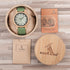 BOBO BIRD Mens Womens 44mm Big Neutral Bamboo Wooden Watch Unisex Japan Analog Quartz Green Silicone Strap Sports Casual Watches with Wood Box...