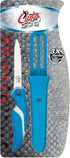 CUDA 3" Net Knife Saltwater & Freshwater Serrated Edge Titanium Bonded Stainless Steel Blade Knife with Non-Slip Scale Pattern Grip | Sheath Inclu...