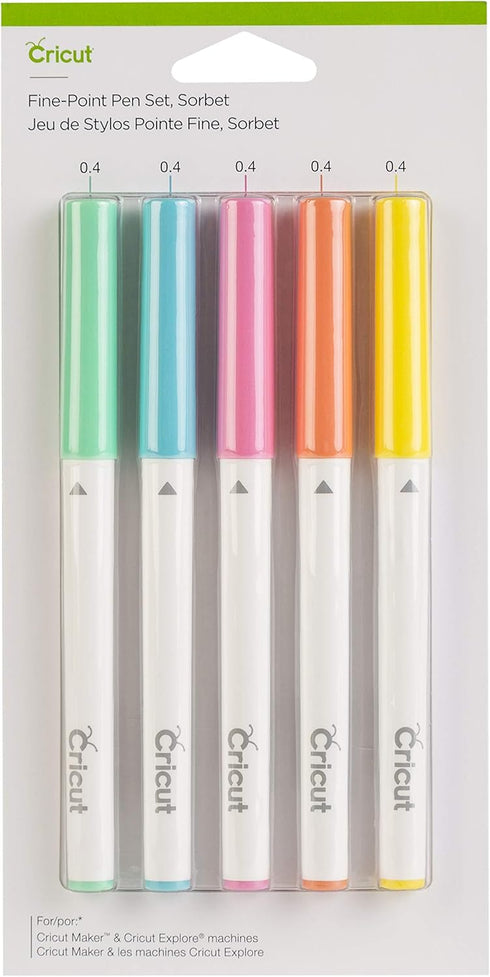 Cricut Fine Point Pen Set, Sorbet, Multicolor, 5 Pack...