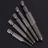 5pcs Broken Head Screw Screw Extractor Hex Handle Electric Extracting Tool Damaged Bolts Removal Tool Easy Out Kit...