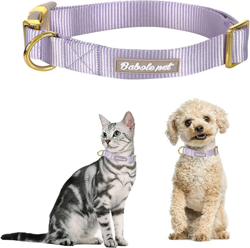 Babole Nylon Dog Collars Lavender for Small Puppy Dog,13 Colors,Adjustable Soft Comfortable Pet Collars with Safety Metal Buckle for Medium Large ...