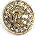 20 pcs Golden Metal Stamping Camellia Sewing Shank Coat Buttons -22mm -8/9"...