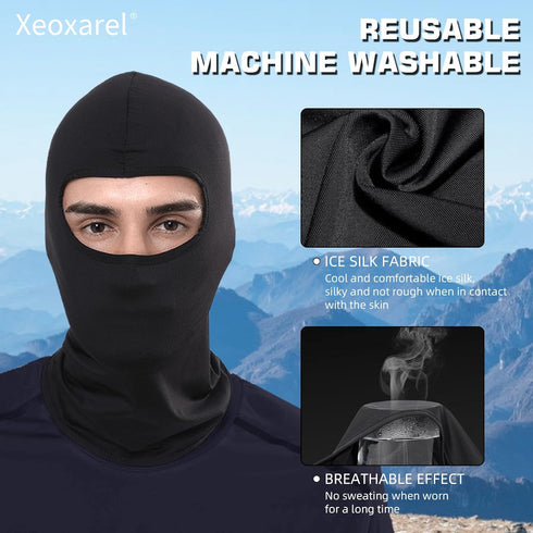 Xeoxarel 6 Pieces Balaclava Face Mask, Summer Cooling Neck Gaiter, UV Protector Motorcycle Ski Scarf for Men/Women...