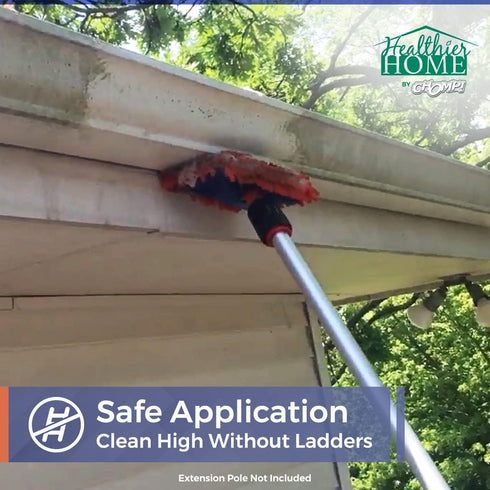 Chomp! Microfiber Gutter Cleaner Tool: Ultimate Gutter Cleaning Smop for All Types of Rain Gutters, Siding and Metal Trim - Instantly Clean Black ...