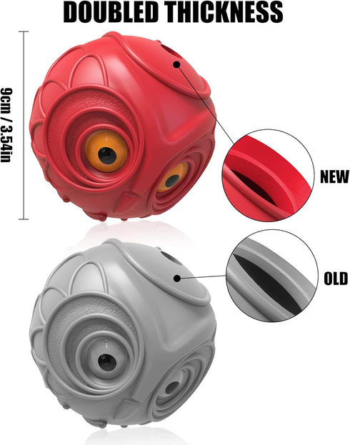 Giggle Ball for Dogs Owl Dog Toys for Aggressive Chewers Medium Large Dogs Gift for Dog Jolly Ball Natural Rubber Cute Owl Hoot(Tougher Rubber)...