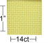 Essentials By Leisure Arts Aida Cloth, 14 count, 15" x 18", Yellow cross stitch fabric for embroidery, cross stitch, machine embroidery and needle...