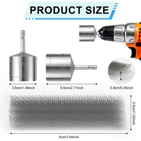 Metal Copper Pipe Cleaner, Drill Pipe Cleaning Brush with Replaceable Brush Electric Drill Pipe Cleaning Brush Metal Pipe Tube Cleaning Brush for ...