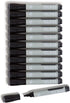 U Brands Liquid Glass Board Dry Erase Markers With Erasers, Set of 12, Black, Low-Odor, Bullet (3 mm) Point...