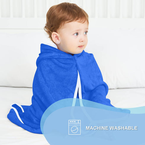 YOYOO Baby Bath Towel – Viscose Derived from Bamboo, Baby Hooded Towels - Newborn Essential Cute Navy Blue Penguin-Perfect Baby Registry Gifts for...