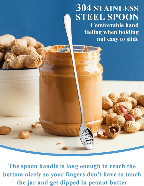 My Peanut Butter Spoon - Funny Engraved Stainless Steel Peanut Butter Spoons Dessert Spoon Peanut Butter Lovers Gifts, for Mom Dad Boy Girl Women ...